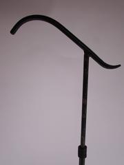 1960s, French Burnished Black Wrought Iron Floor Lamp