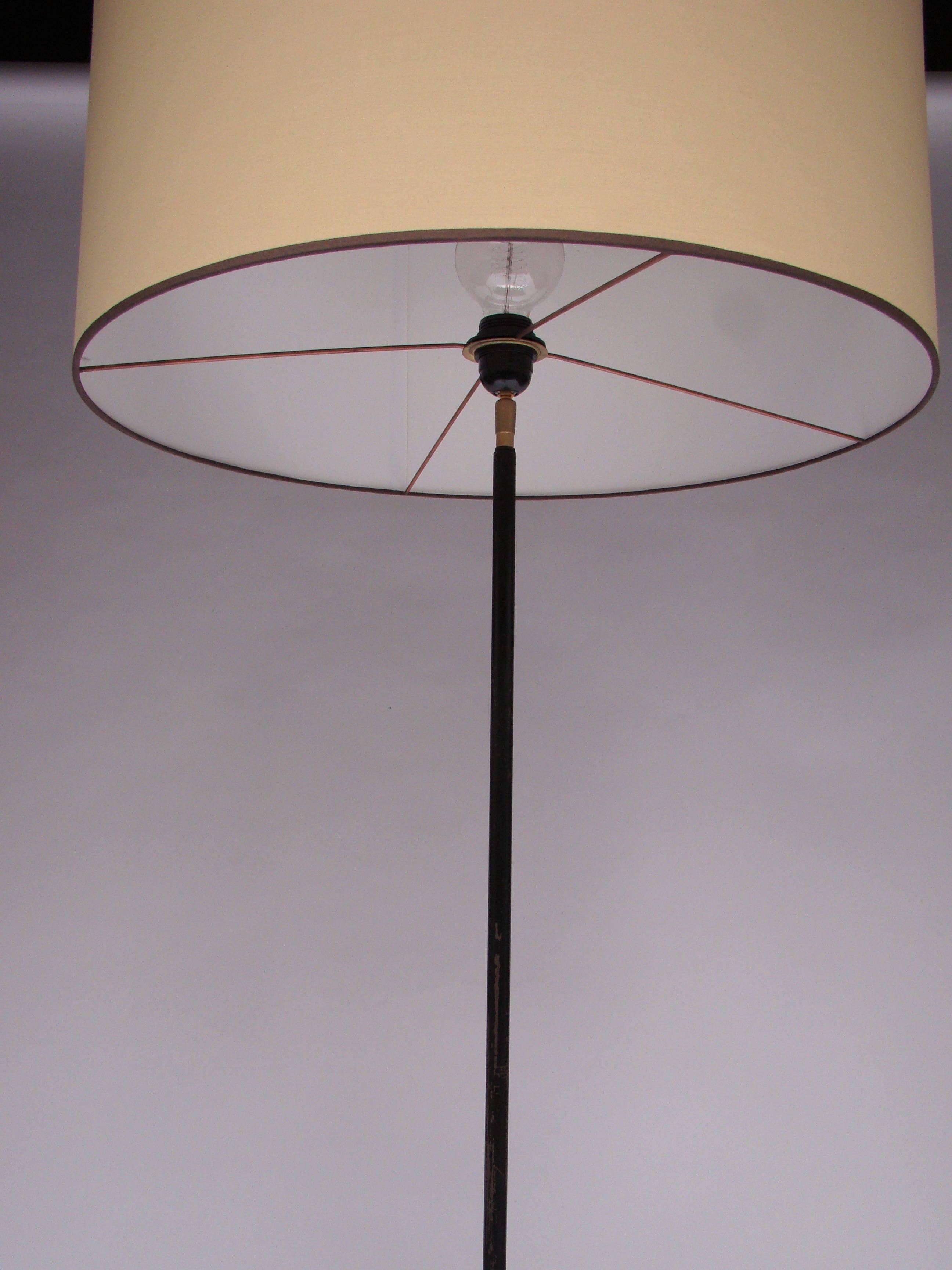 French floor lamp in wrought iron, circa 1950.
