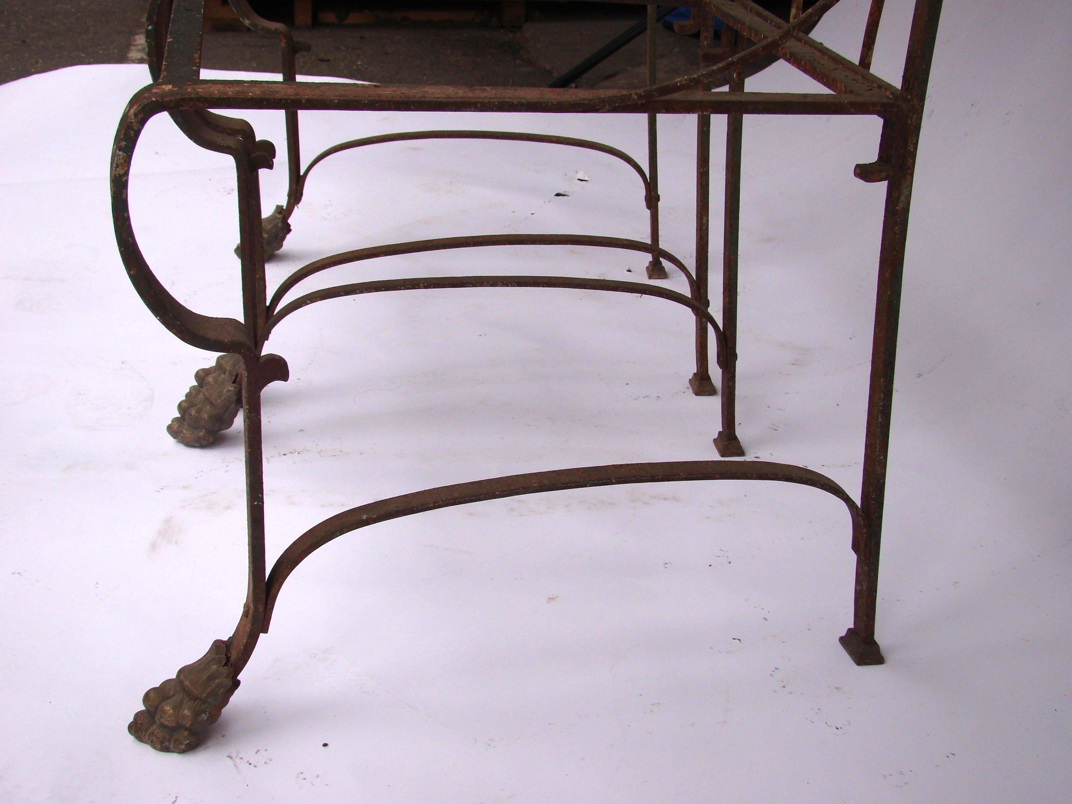 1920s French Wrought Iron Set of Four Chairs 1