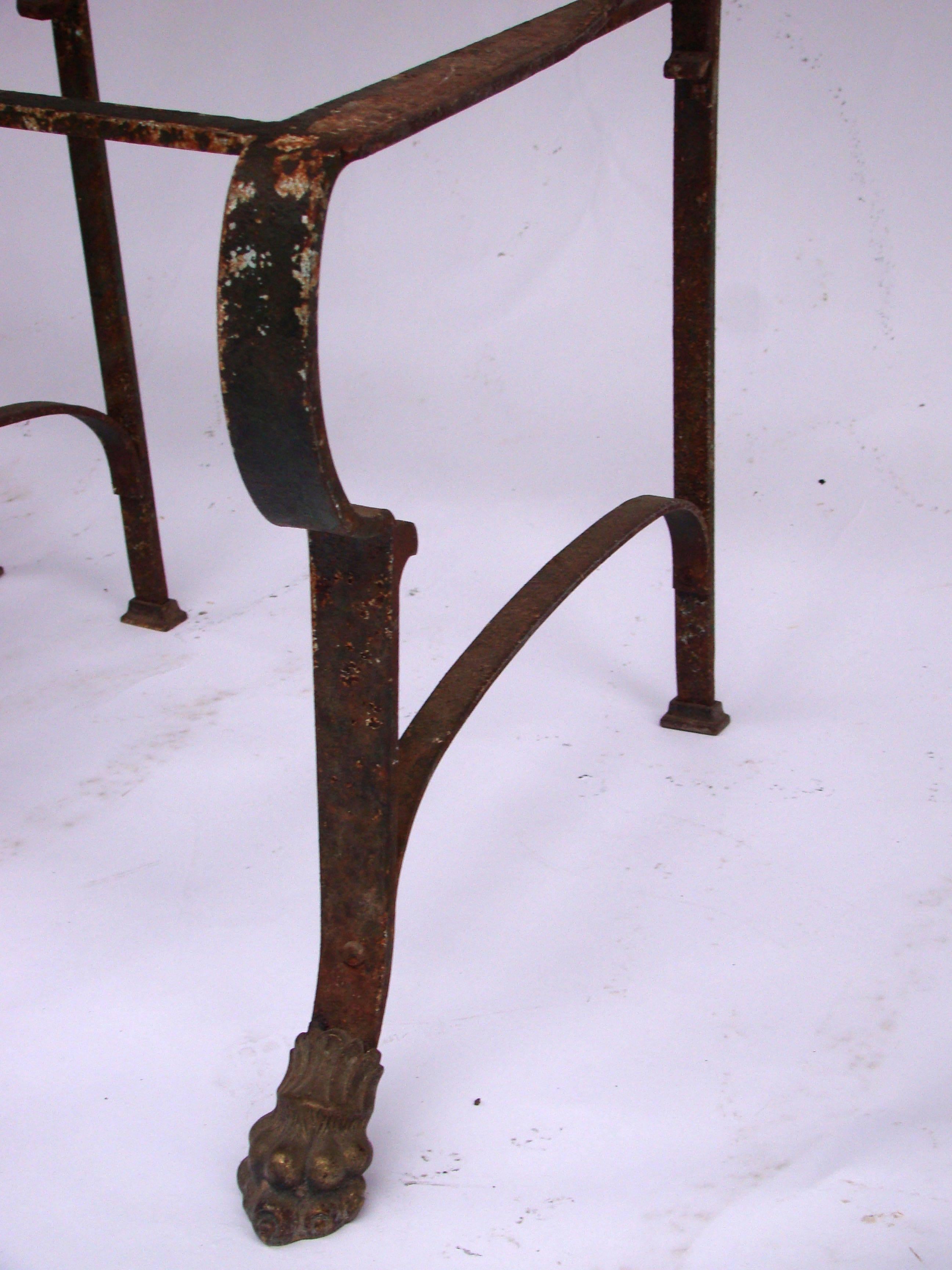 1920s French Wrought Iron Set of Four Chairs 2