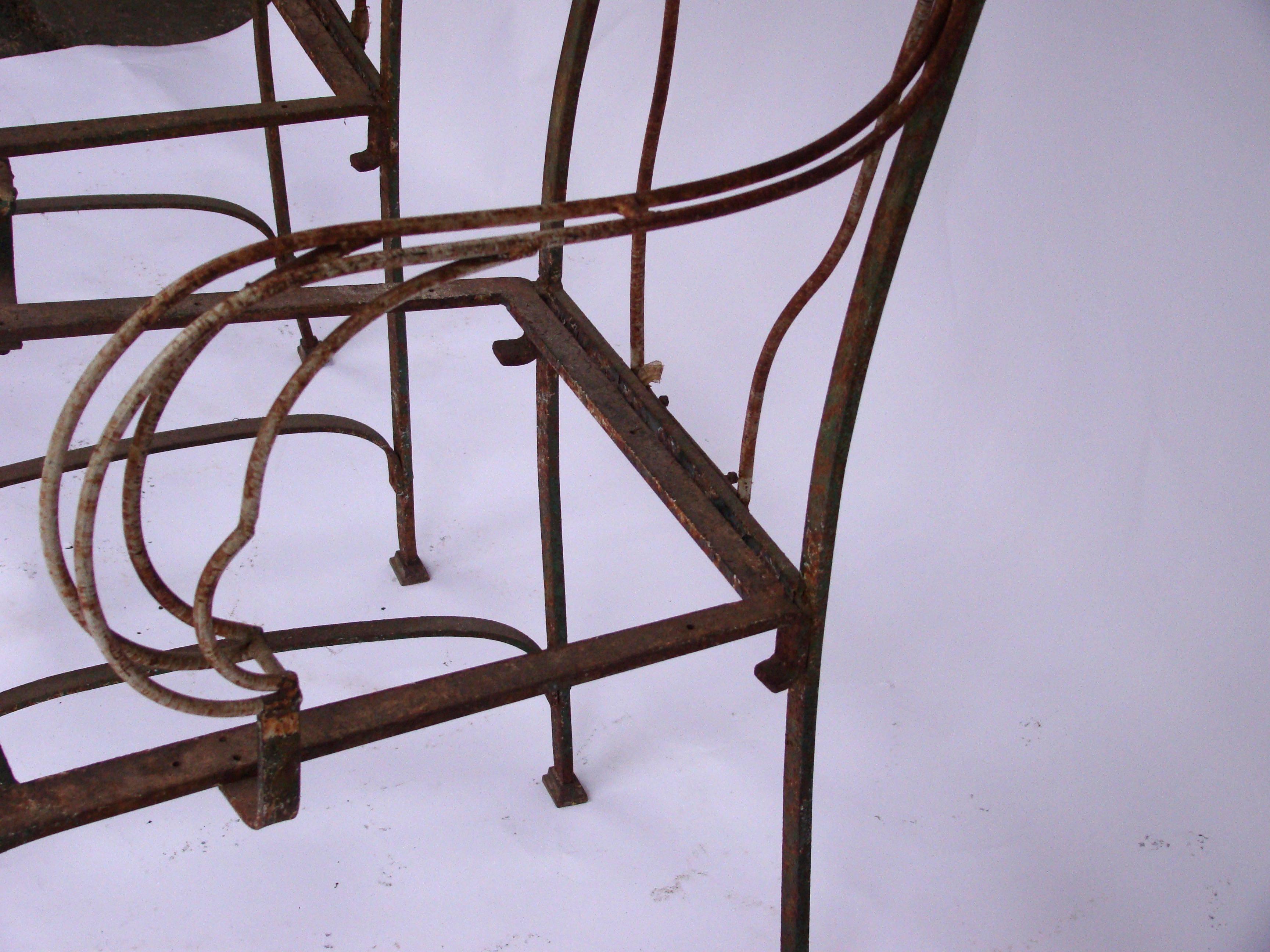 1920s, French, Wrought Iron Pair of Armchairs For Sale 1