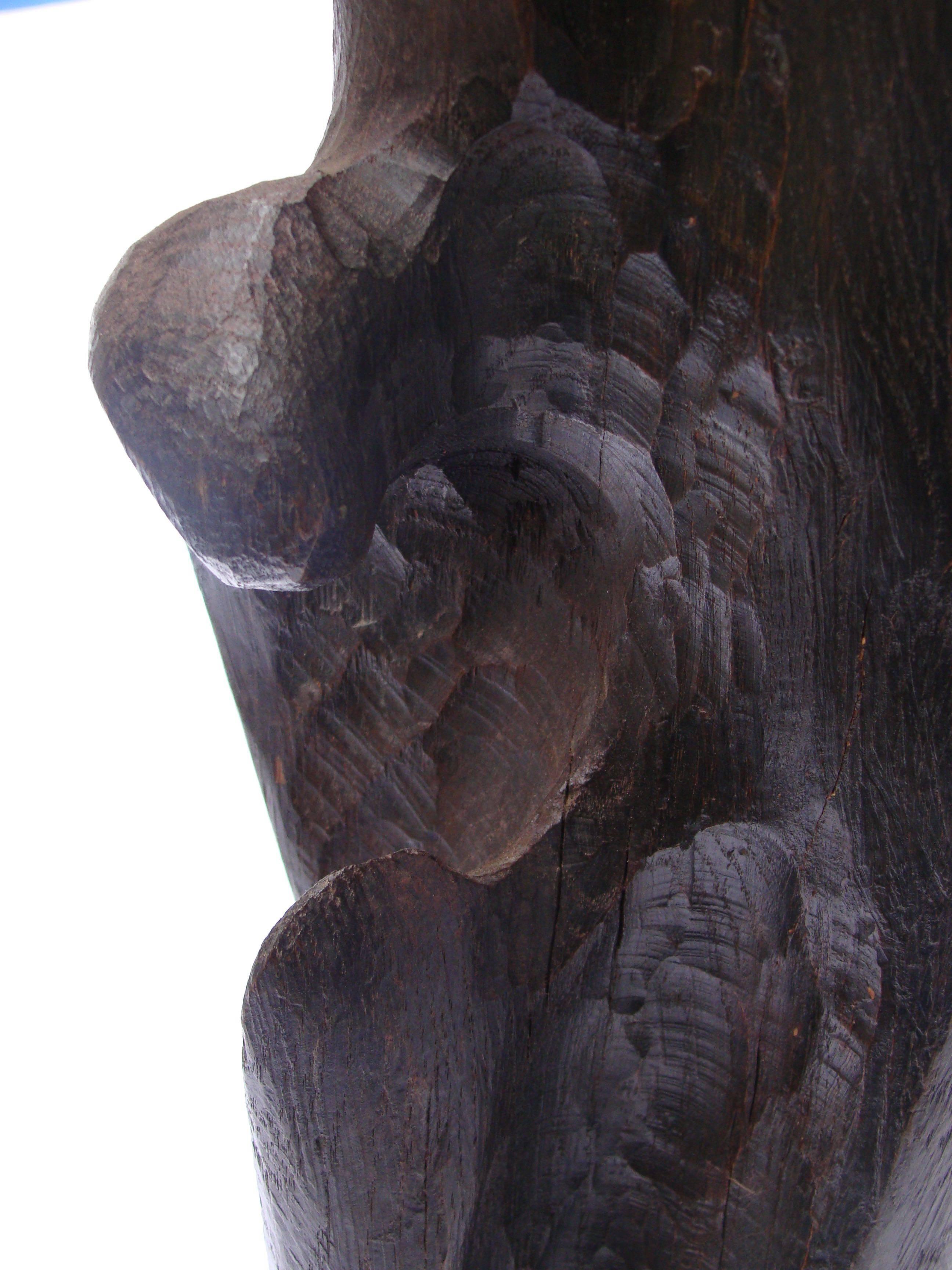 Anthropomorphic TOTEM by Luis Martinez Richier, born in 1928 in Dominican Republic and active from 1952 in France.
Oak tree sculpture signed "MARTINEZ" with an Macassar, circa 1960.

  