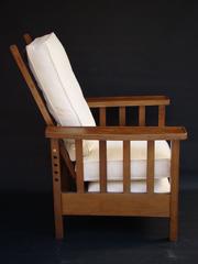 1930s Arts and Crafts William Morris Mahogany Lounge Chair