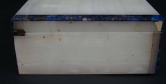 1940s Late Art Deco White Onyx and Lapis Lazuli Box by Henry Griffith & Sons