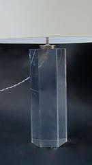 Italian Plexiglass Table Lamp by Romeo Rega, circa 1970