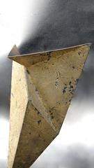 Gilded with Gold Leaf Steel Abstract Sculpture, circa 1970-1980
