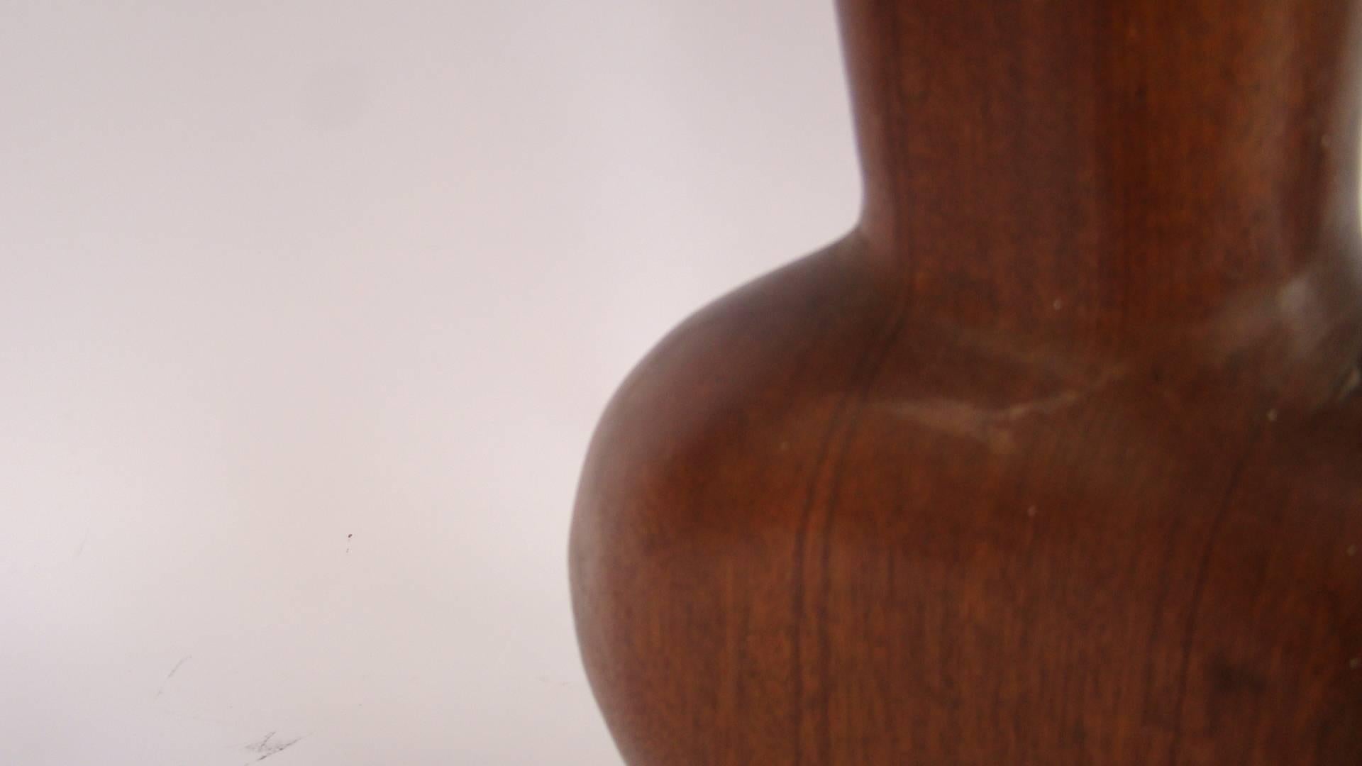 French Mahogany Wood Jug, 1950s For Sale