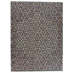 Golran 1898, Triangles, Black and Cream Area Rug 8