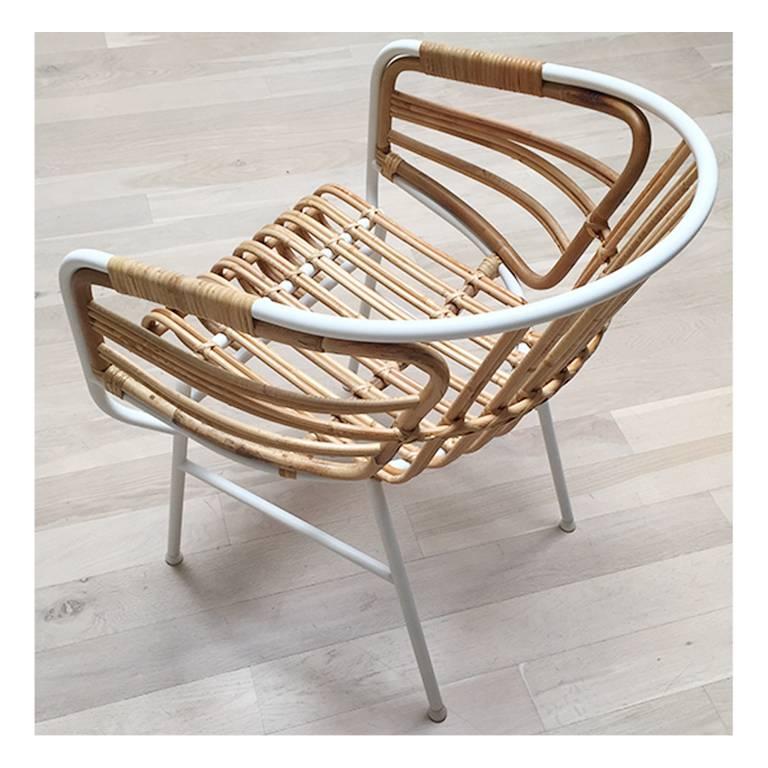 Embossed Raphia Outdoor Dining Chair by Lucidipevere For Sale