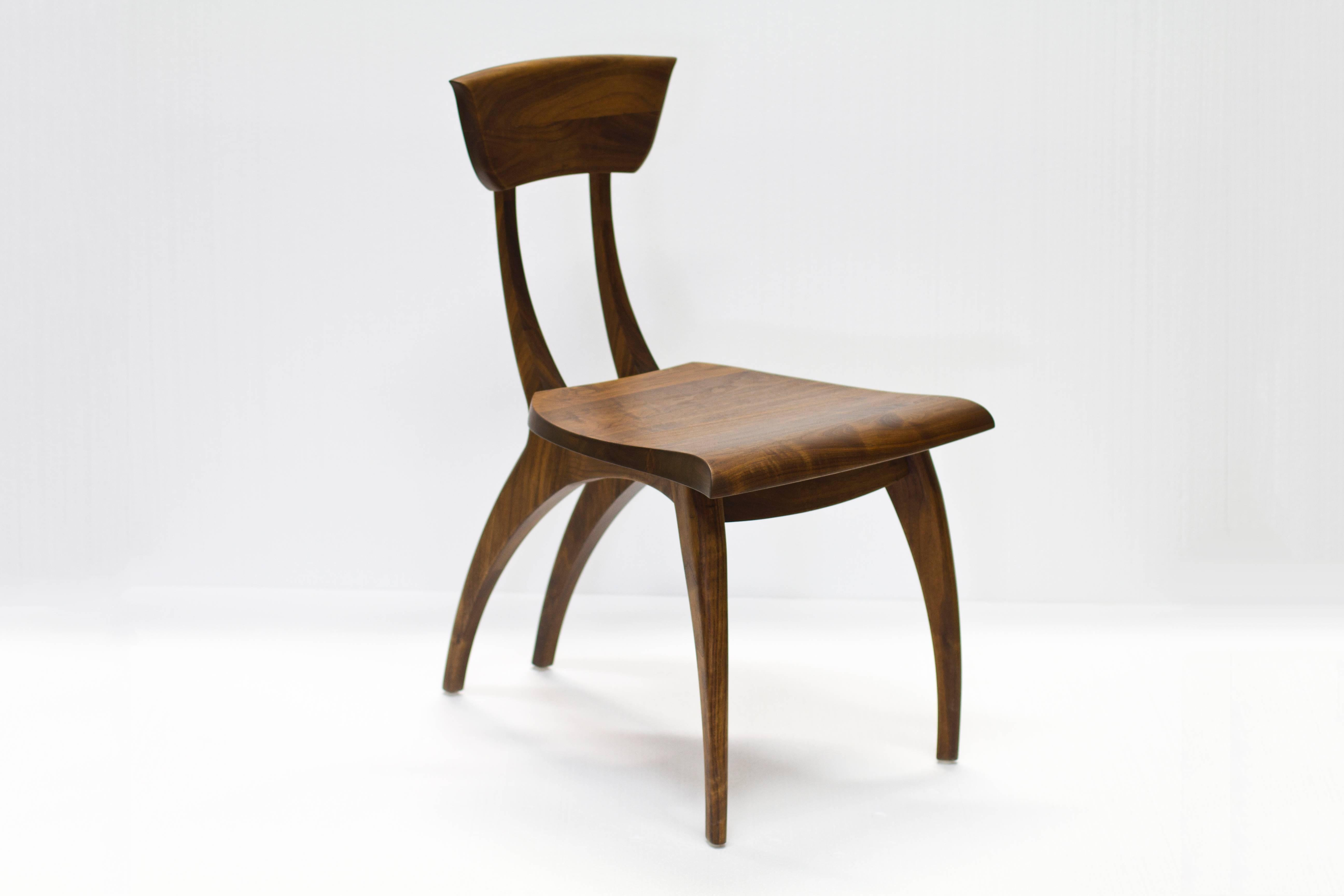 Flicka Dining and Occasional Chair in Oiled Walnut by Brooke M. Davis for Wooda For Sale 1