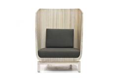 Husk Privacy Chair in Ash with a Winter Wheat Finish by Laura Mays for Wooda