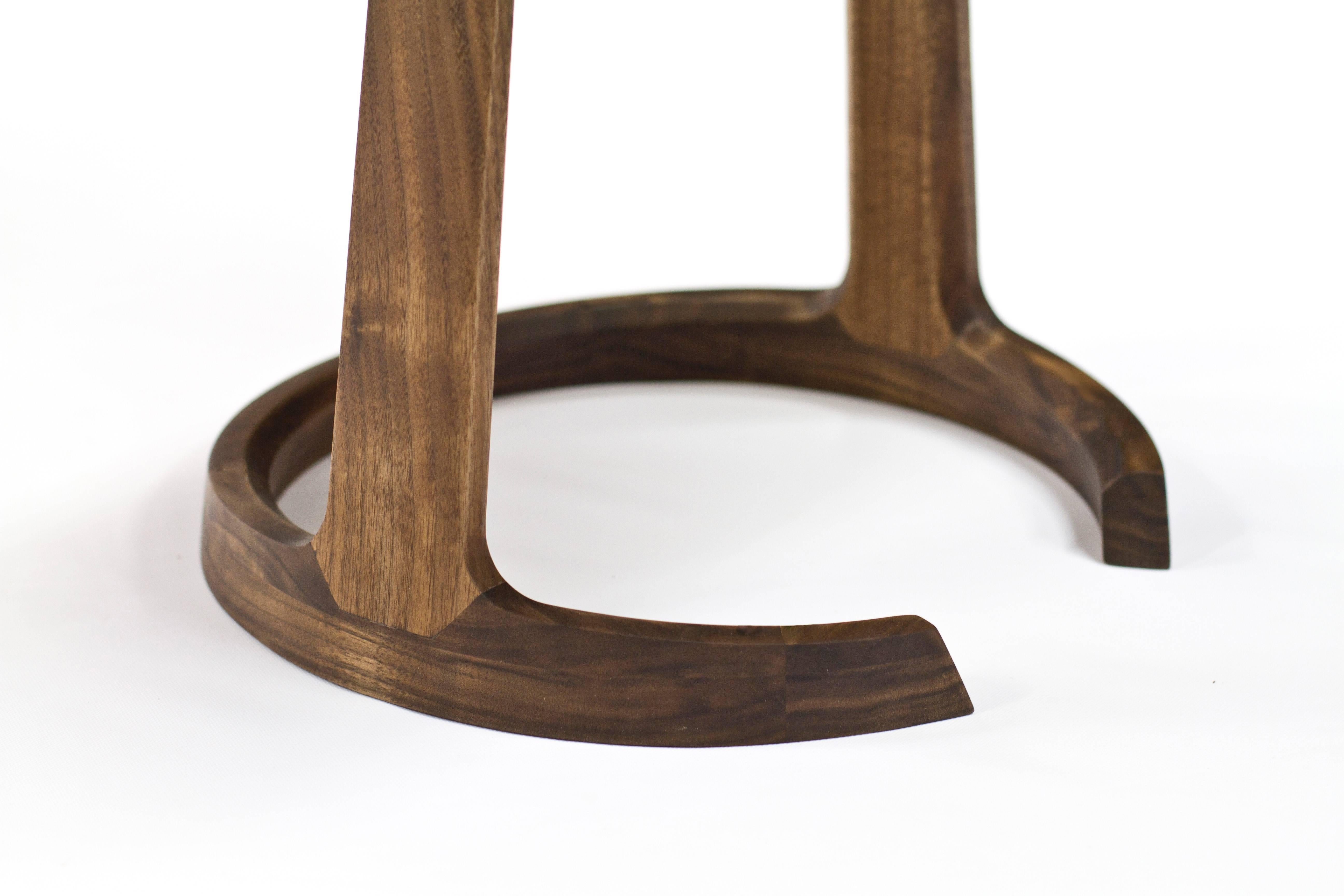 Contemporary Repose End Table in Walnut by Zac Feltoon for Wooda