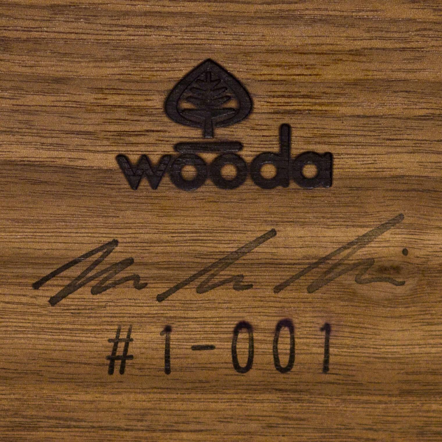 Woodwork Sträcka End Table in Oiled Walnut by Mack Geggie for Wooda For Sale