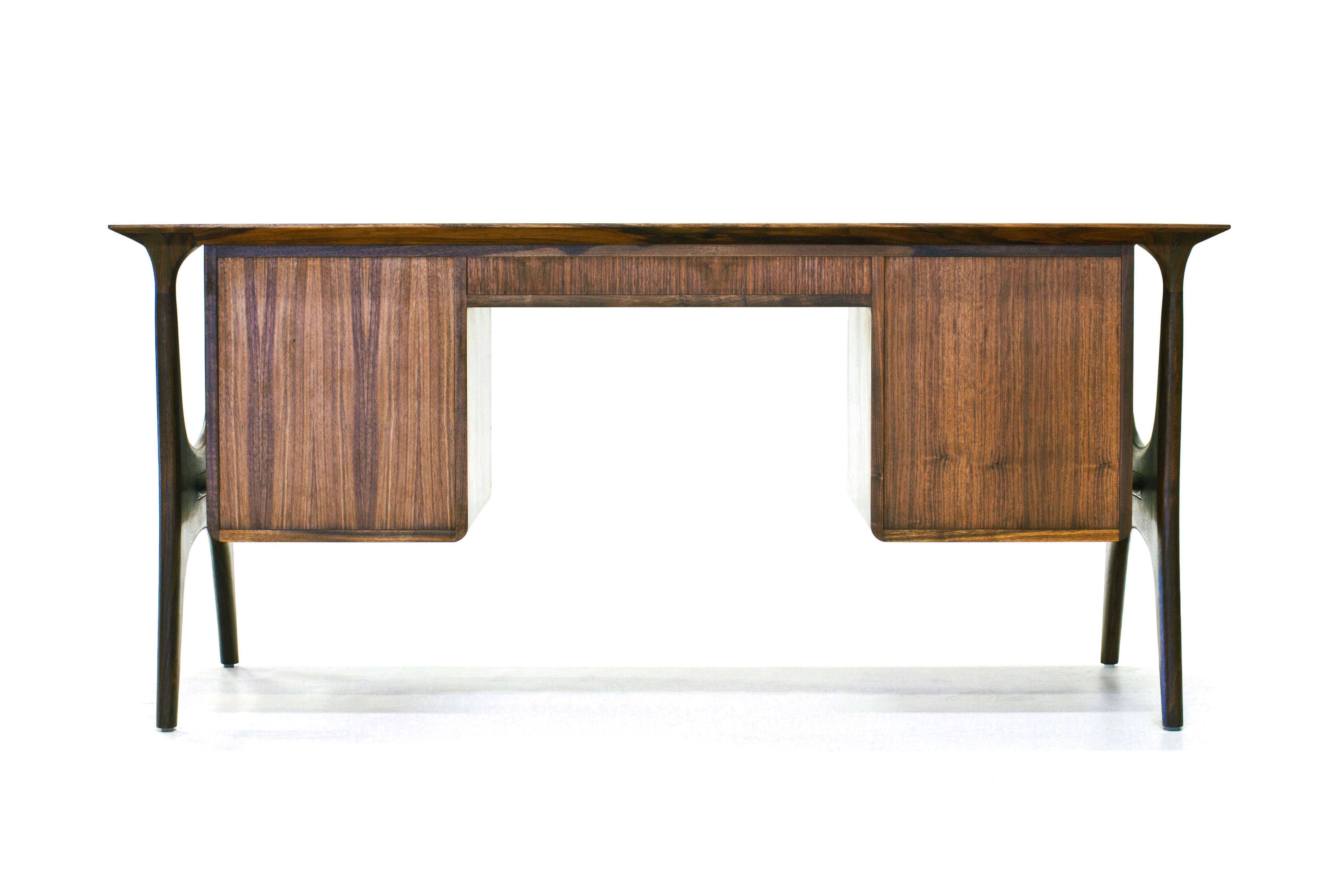 Mid-Century Modern Sträcka Desk in Oiled Walnut by Mack Geggie for Wooda For Sale