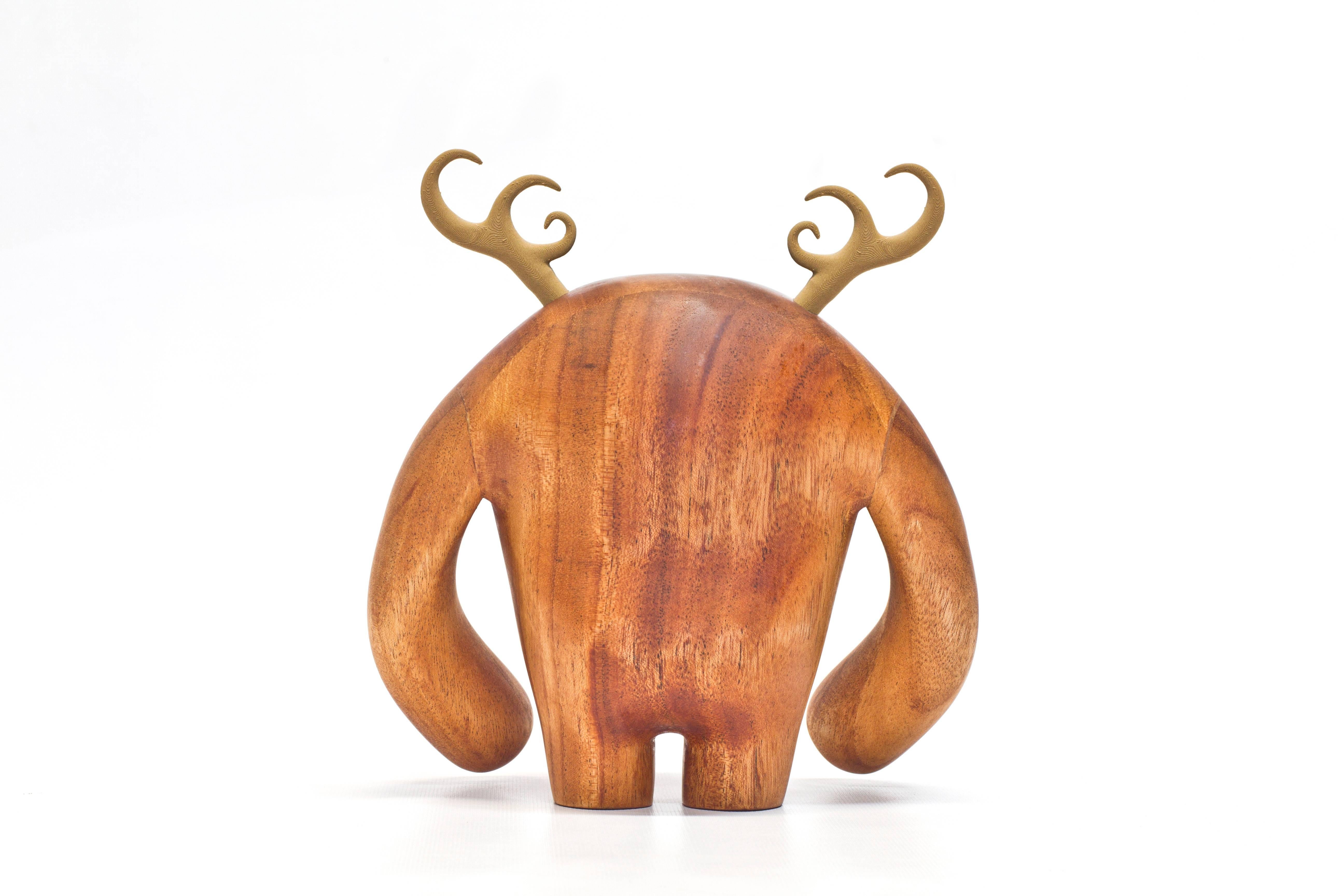 American Hermanos Calavera Traicionera in Oiled Mahogany by Miguel & Ilse Silva for Wooda For Sale