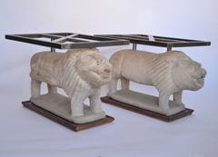 Mid-Century Style Lion Form Low Tables