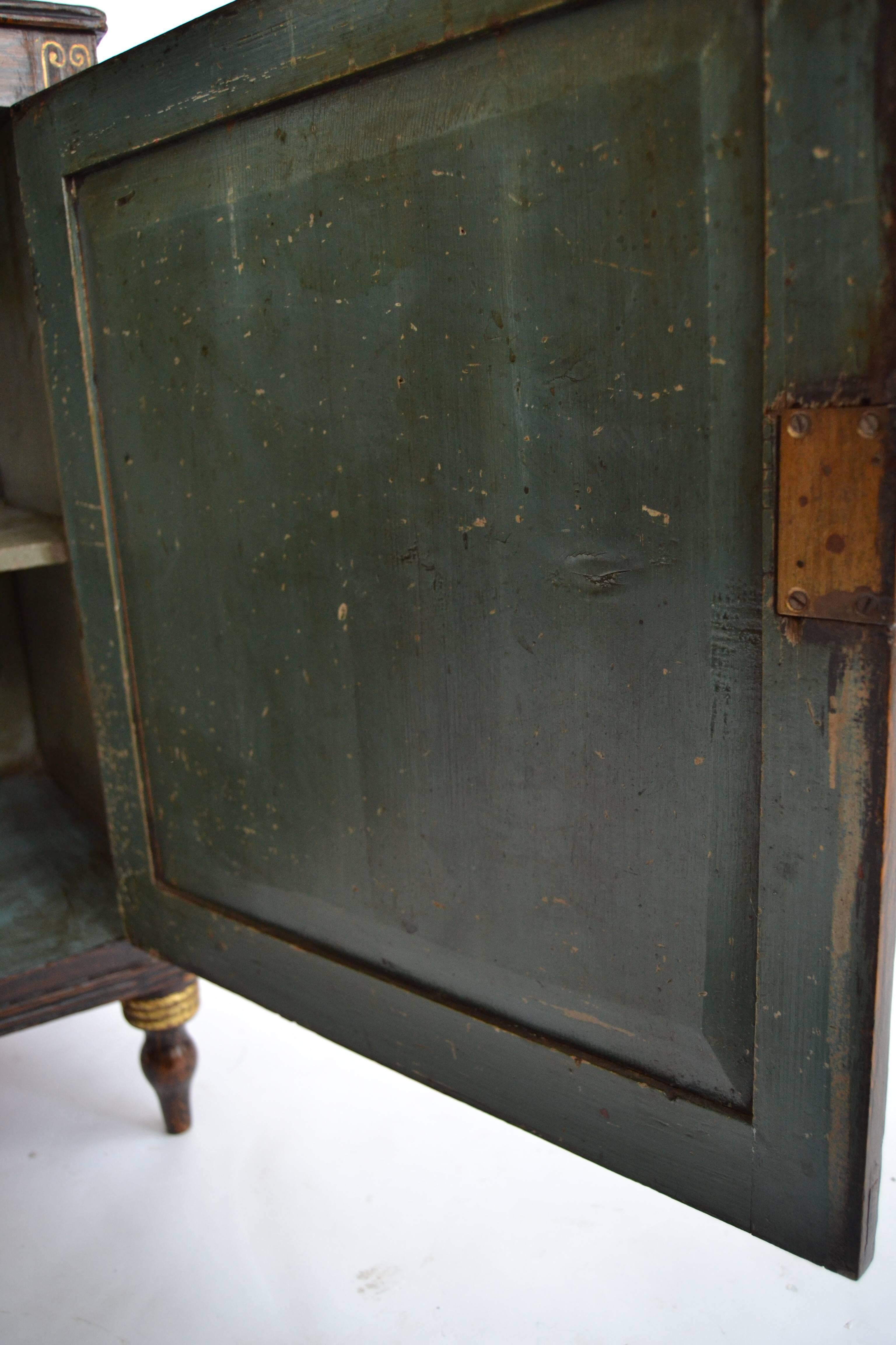 19th Century Regency Faux Painted Cabinet For Sale