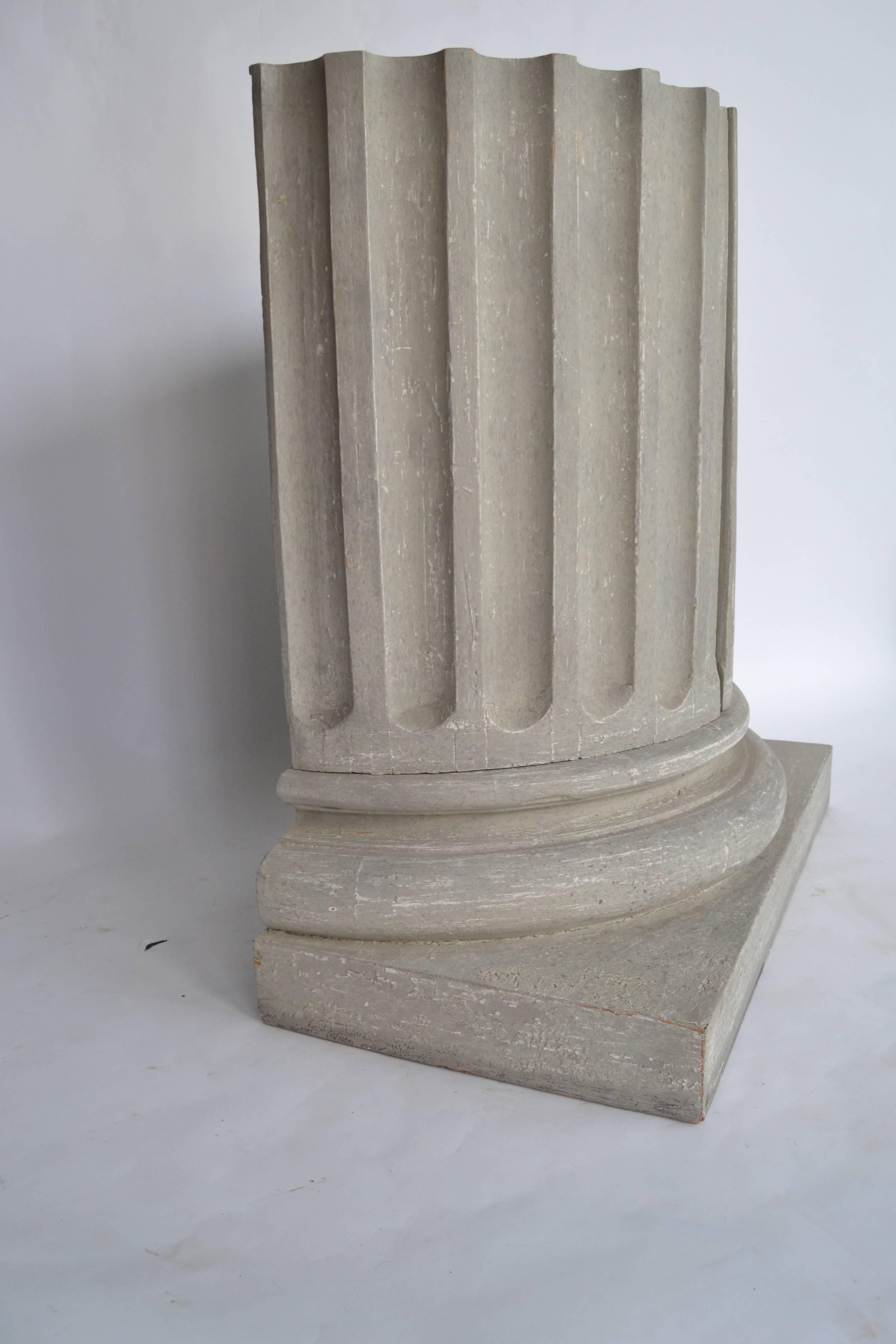 Classical Greek Pair of Doric Form Pedestal Cabinets For Sale