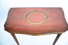 Neoclassical Red Painted Writing Table