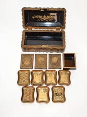 English Papier Mâché Card Game Box