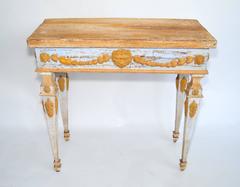 Pair of Neoclassical Neopolitan Painted Consoles