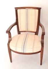Pair of Directoire Style Diminutive Fruitwood Armchairs