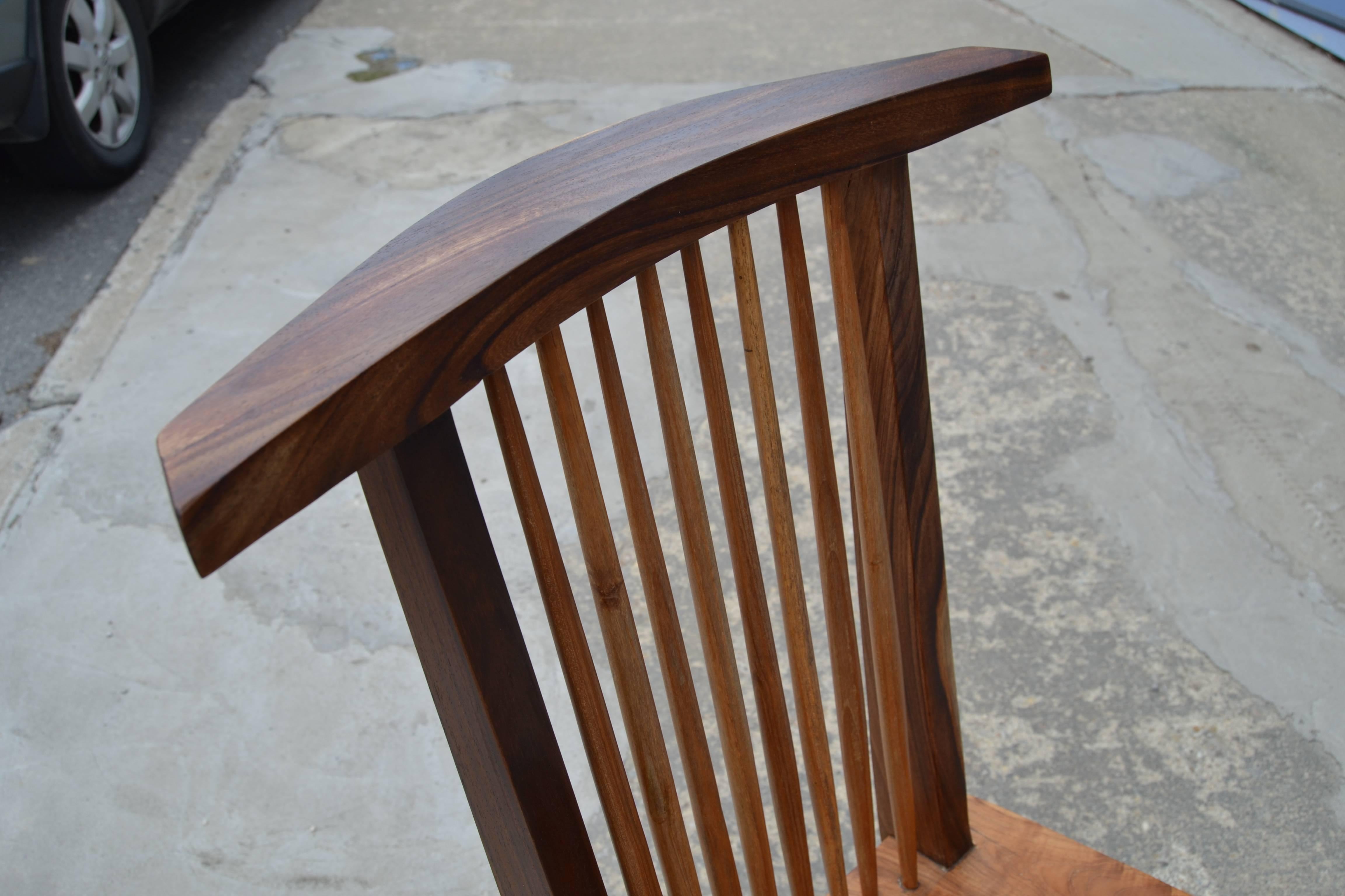 Mid-Century Modern Nakashima Style Conoid Chair For Sale