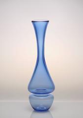 Serie Blue Groove, set di sei vasi di design in vetro moderno fatti a mano