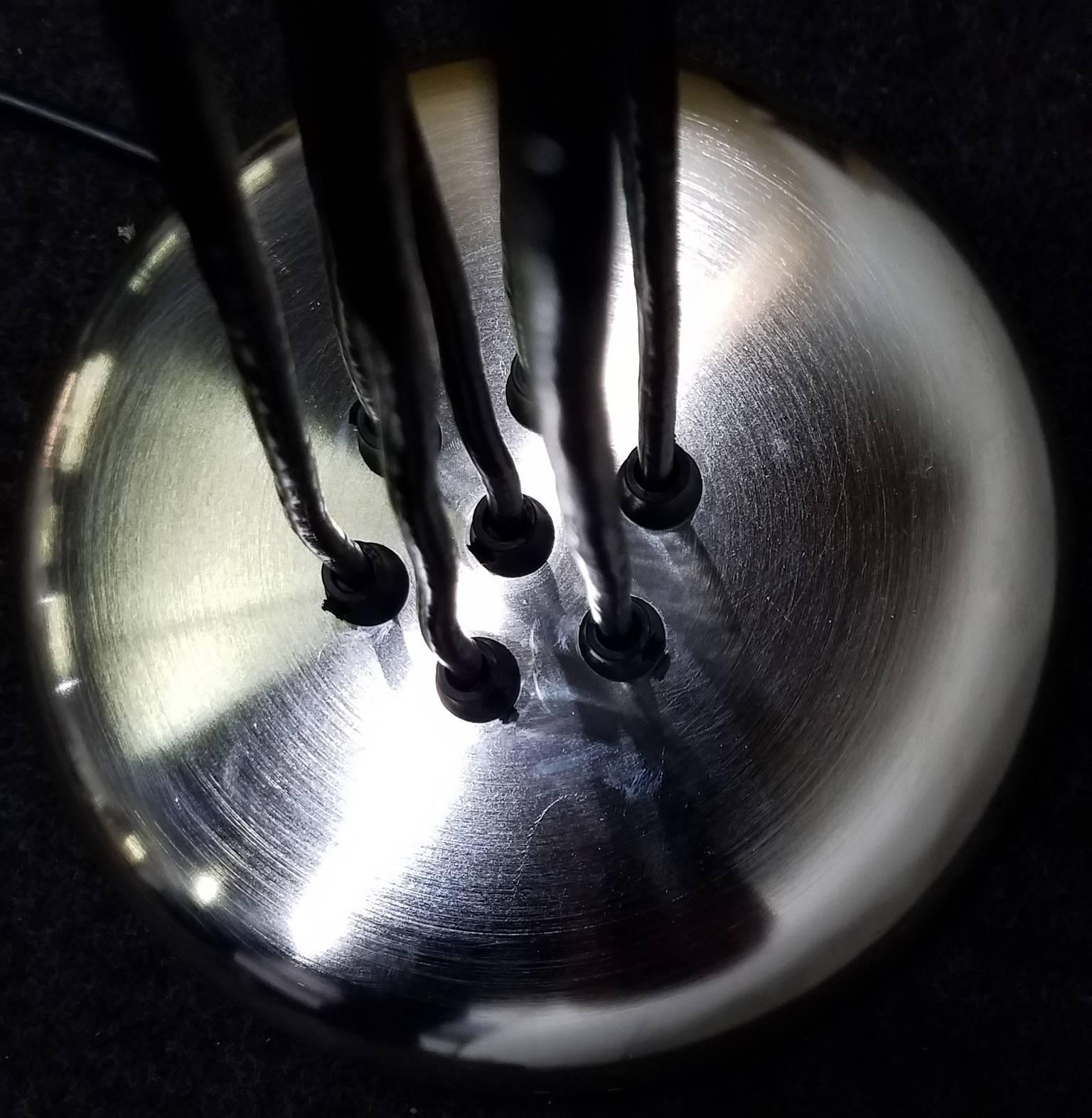 Hand-Crafted Groove Series Aurae Chandelier - Modern Handmade Lighting - Made to Order For Sale