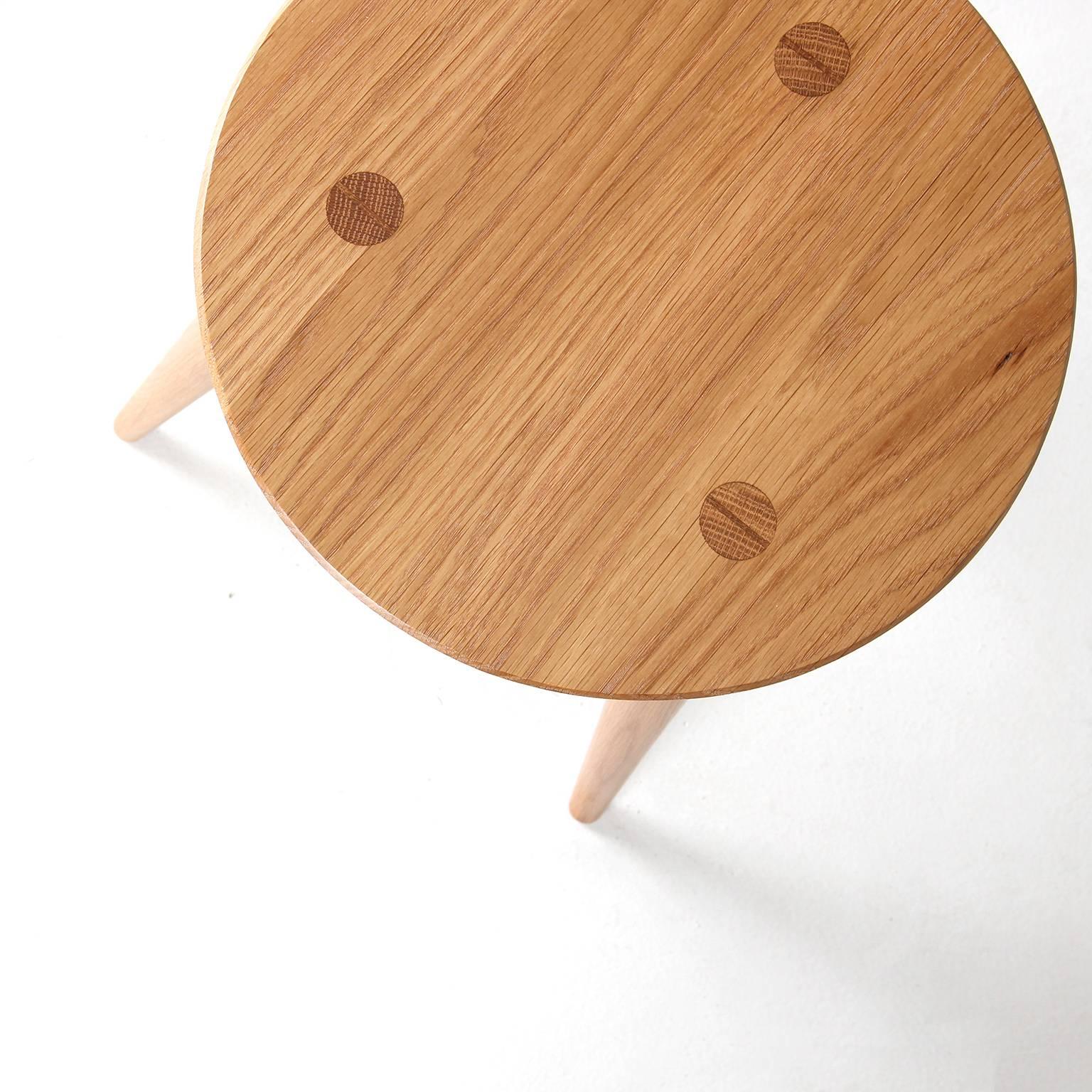 Mid-Century Modern Coventry Stool with Windsor Joinery in Walnut by Studio Dunn, Made to Order