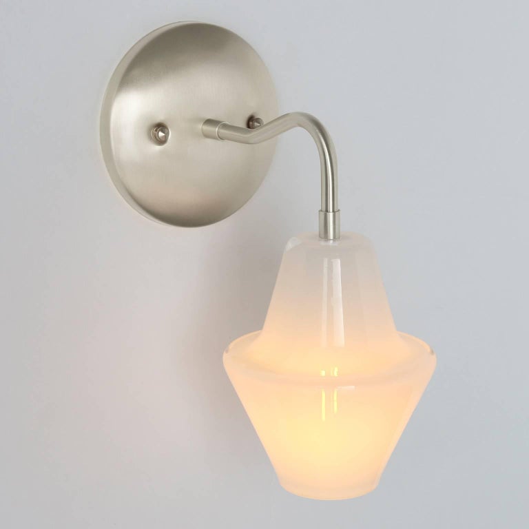 Cumberland Sconce, Handmade Contemporary Glass Sconce by Studio DUNN For Sale at 1stdibs