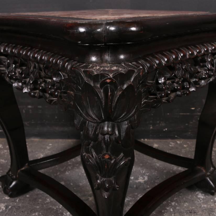 Late 19th century Chinese carved elm or marble lamp table. 1890




Dimensions:
17 inches (43 cms) wide
17 inches (43 cms) deep
18 inches (46 cms) high.
