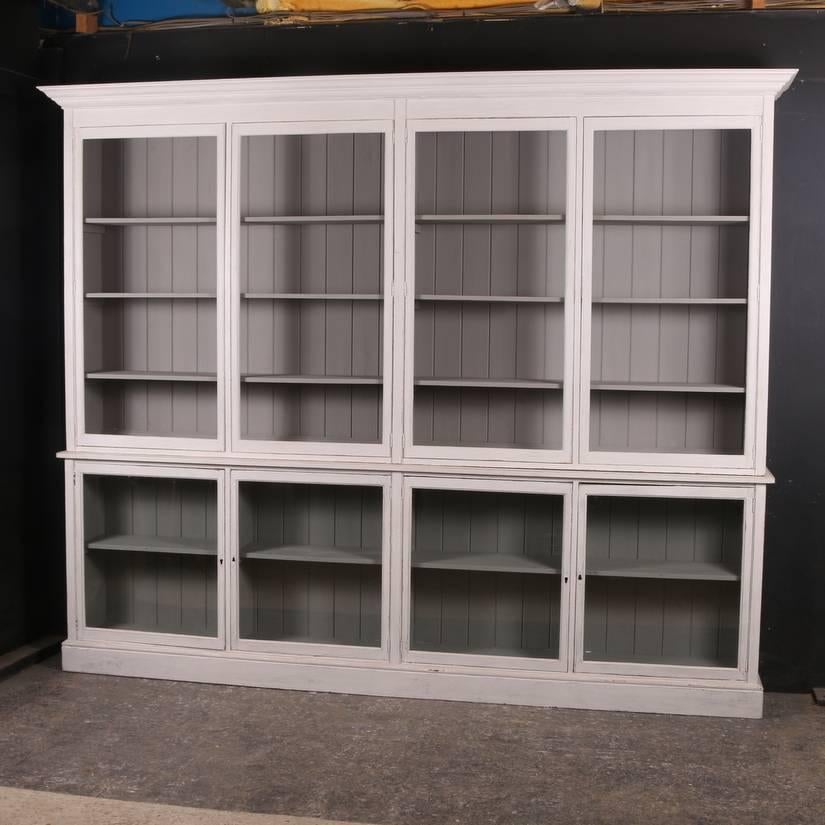 English Glazed Bookcase or Display Cupboard