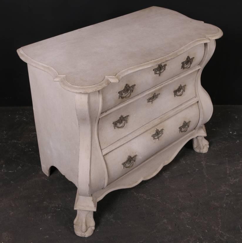 Painted Dutch Bombe Commode For Sale
