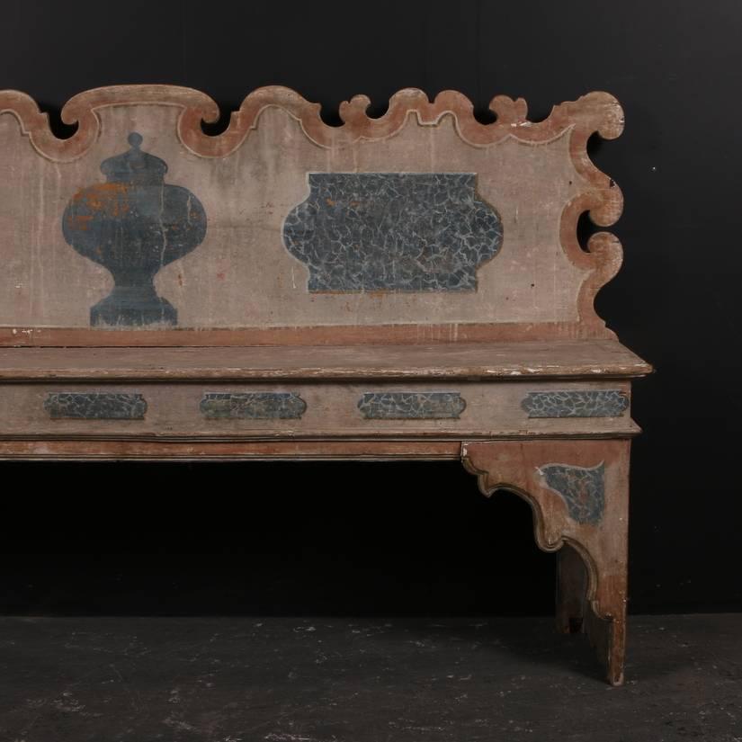 Wonderful pair of early 19th century Swedish benches. All original paint, 1810

Measures: Seat height 21.5 inches (55cm) 

  

Dimensions
71 inches (180 cms) wide
13 inches (33 cms) deep
41 inches (104 cms) high.