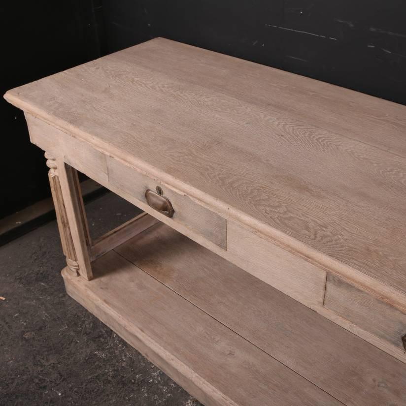Good 19th century bleached French oak drapers table, 1840

   

Dimensions
79 inches (201 cms) wide
26 inches (66 cms) deep
31 inches (79 cms) high.