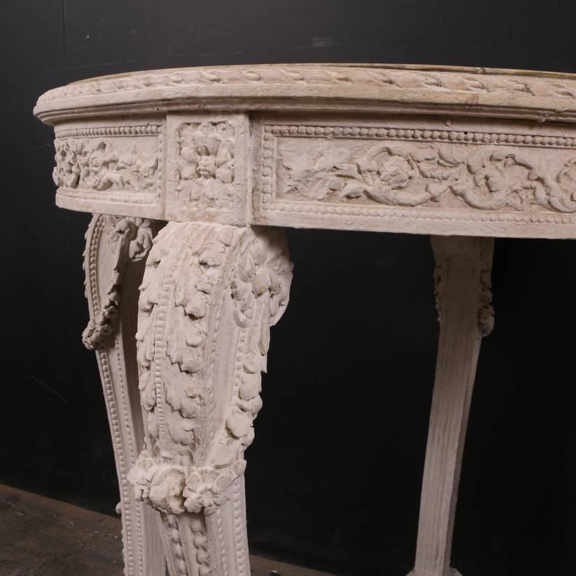 French Carved Lamp Table In Excellent Condition In Leamington Spa, Warwickshire