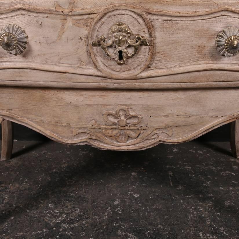 18th Century French Bleached Oak Commode 1