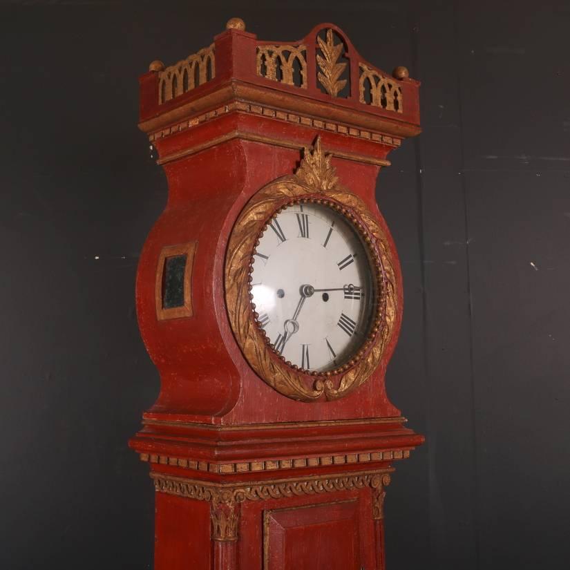 Scandinavian 19th Century Morten Jorgen Moller Grandfather Clock