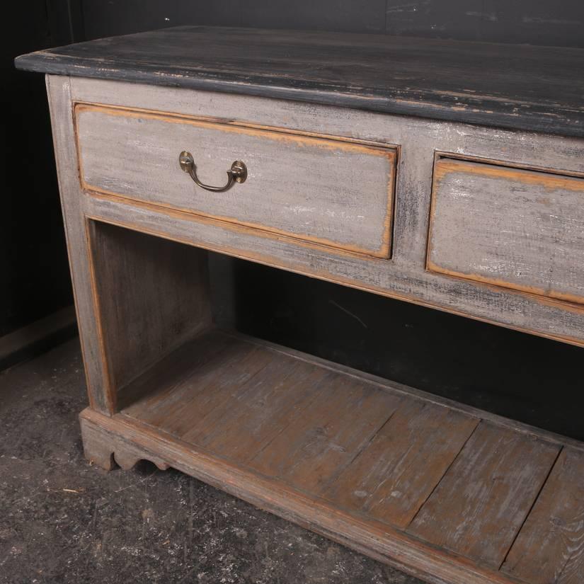 Victorian Large 19th Century Painted English Dresser Base