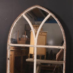 19th Century Original Painted Gothic Arched Mirror