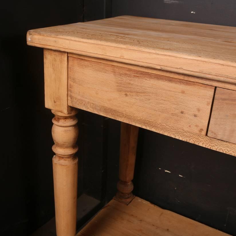 19th Century Bleached Walnut and Pine Drapers Table 2