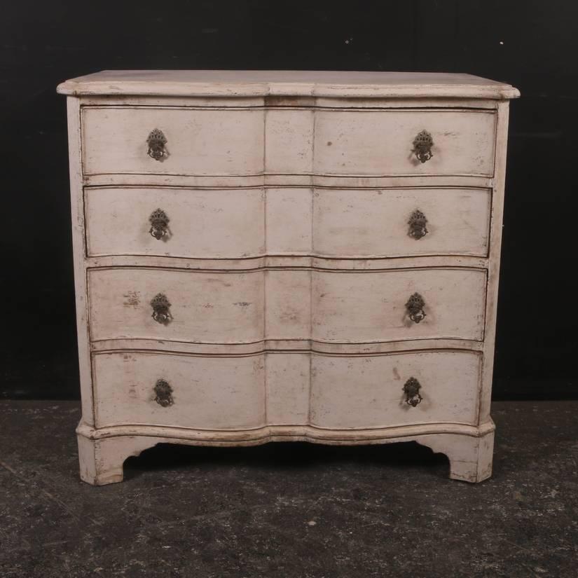 Small 19th Century Original Painted Danish Commode In Good Condition In Leamington Spa, Warwickshire