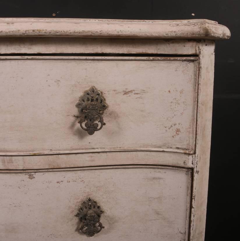 Pine Small 19th Century Original Painted Danish Commode