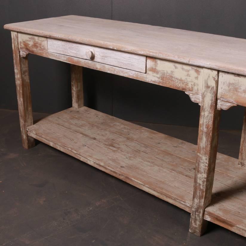19th century English painted two drawer potboard serving table, 1880

Can be sold as a pair with item reference LU248339268793.