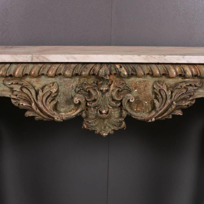 19th Century Original Painted Italian Console Table In Good Condition In Leamington Spa, Warwickshire