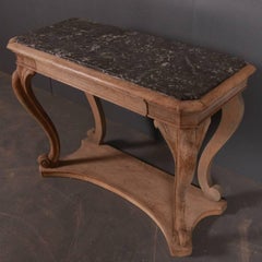French Bleached Oak Console Table
