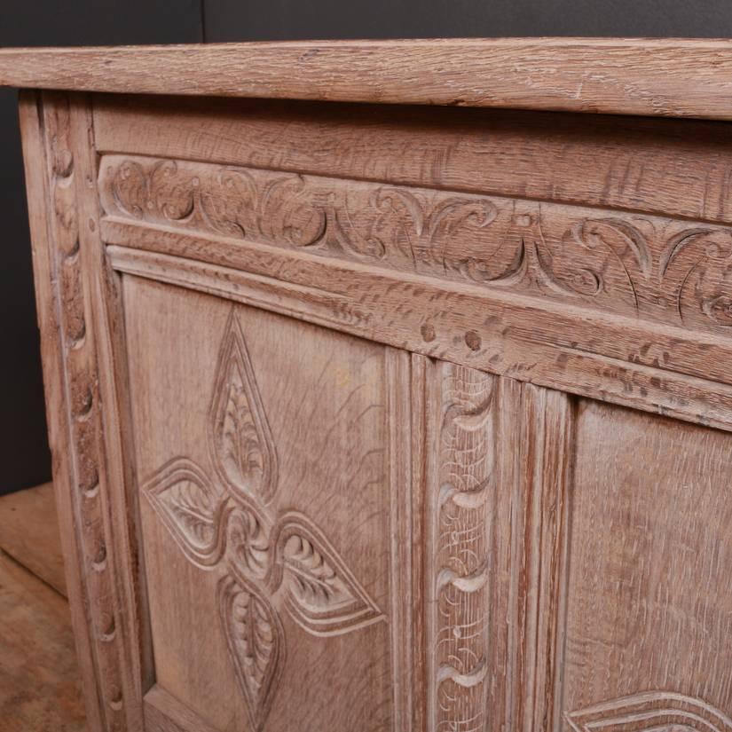 18th Century and Earlier English Carved Oak Coffer