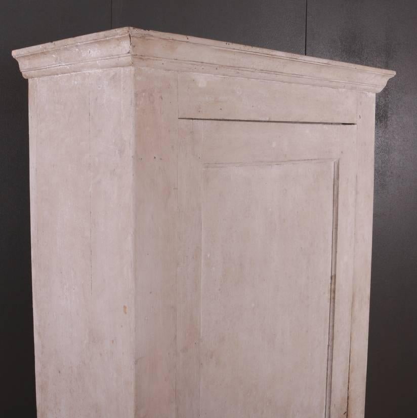 French antique painted pine linen cupboard, 1860

Dimensions
36 inches (91 cms) wide
15 inches (38 cms) deep
80 inches (203 cms) high.

         