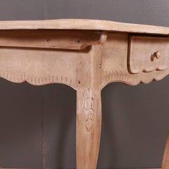 French Bleached Oak Lamp Table